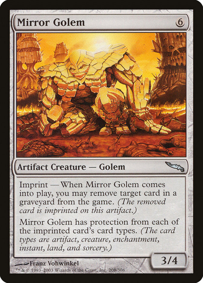Mirror Golem [Mirrodin] - Magic: The Gathering - Card Brawlers | Quebec | Canada |