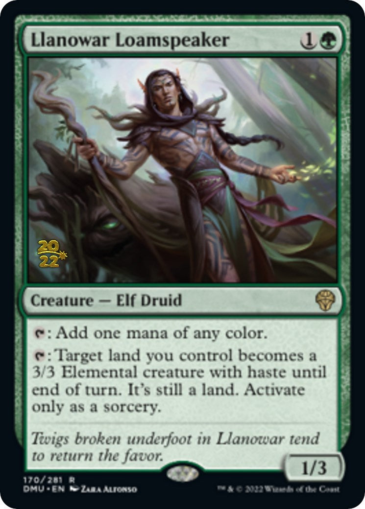 Llanowar Loamspeaker [Dominaria United Prerelease Promos] - Magic: The Gathering - Card Brawlers | Quebec | Canada |