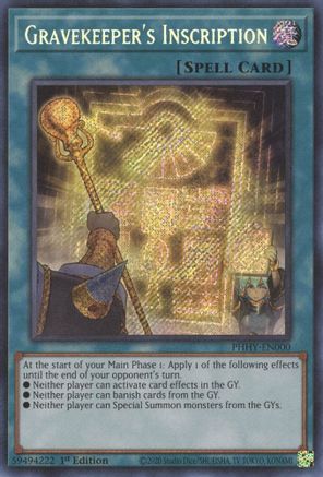 Gravekeeper's Inscription [PHHY-EN000] Secret Rare - Yu-Gi-Oh! - Card Brawlers | Quebec | Canada |
