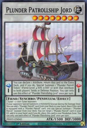 Plunder Patrollship Jord [PHHY-EN041] Super Rare - Yu-Gi-Oh! - Card Brawlers | Quebec | Canada |