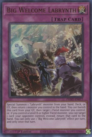 Big Welcome Labrynth [PHHY-EN077] Ultra Rare - Yu-Gi-Oh! - Card Brawlers | Quebec | Canada |