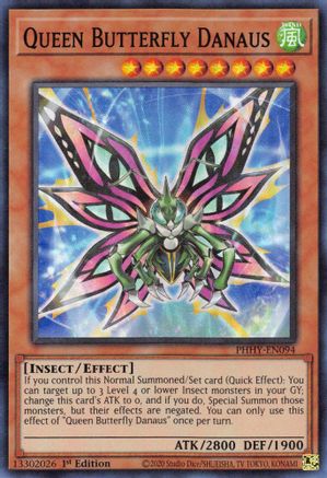 Queen Butterfly Danaus [PHHY-EN094] Super Rare - Yu-Gi-Oh! - Card Brawlers | Quebec | Canada |