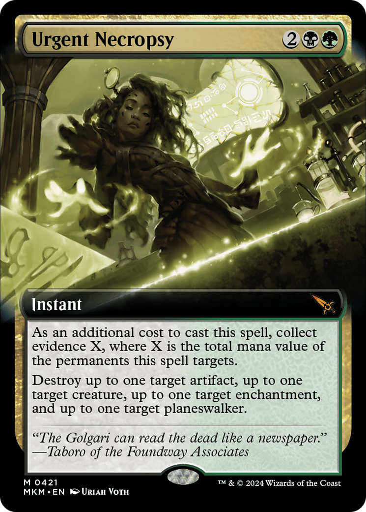 Urgent Necropsy (Extended Art) [Murders at Karlov Manor] - Magic: The Gathering - Card Brawlers | Quebec | Canada |