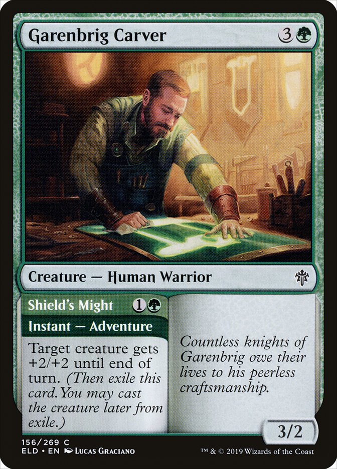Garenbrig Carver // Shield's Might [Throne of Eldraine] - Magic: The Gathering - Card Brawlers | Quebec | Canada |