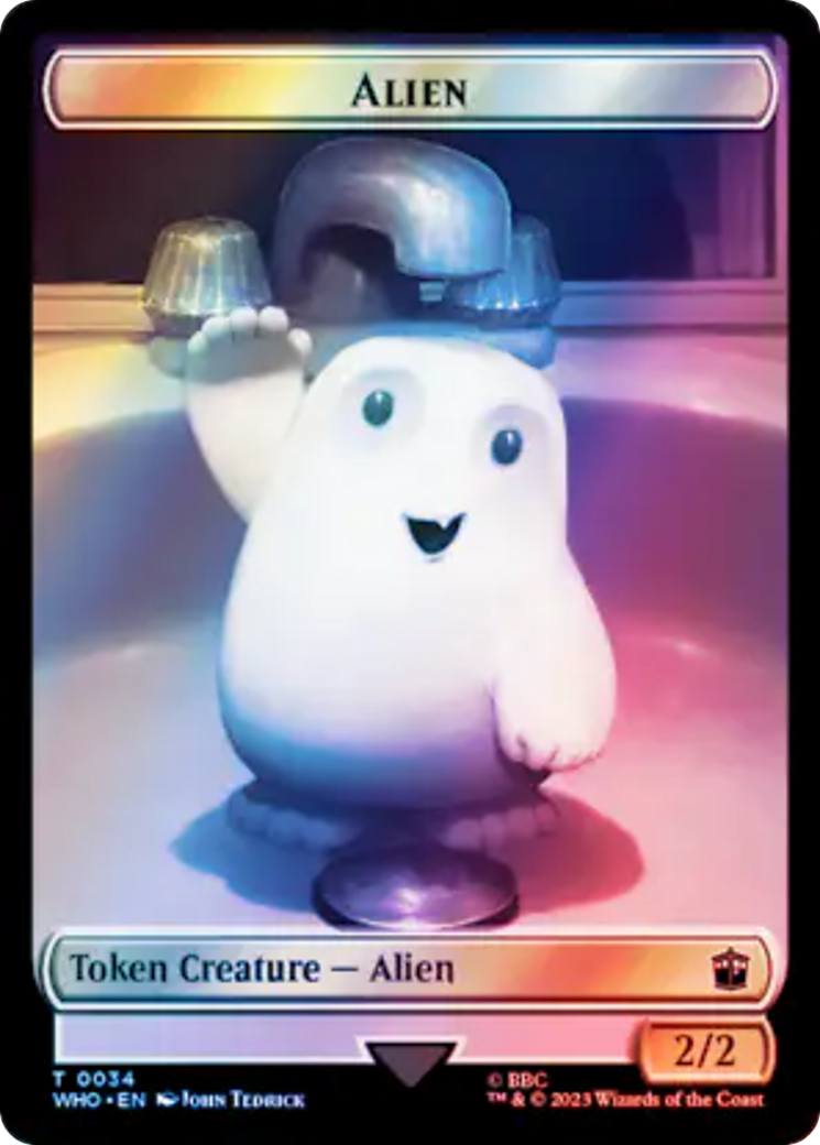 Alien // Mark of the Rani Double-Sided Token (Surge Foil) [Doctor Who Tokens] - Magic: The Gathering - Card Brawlers | Quebec | Canada |