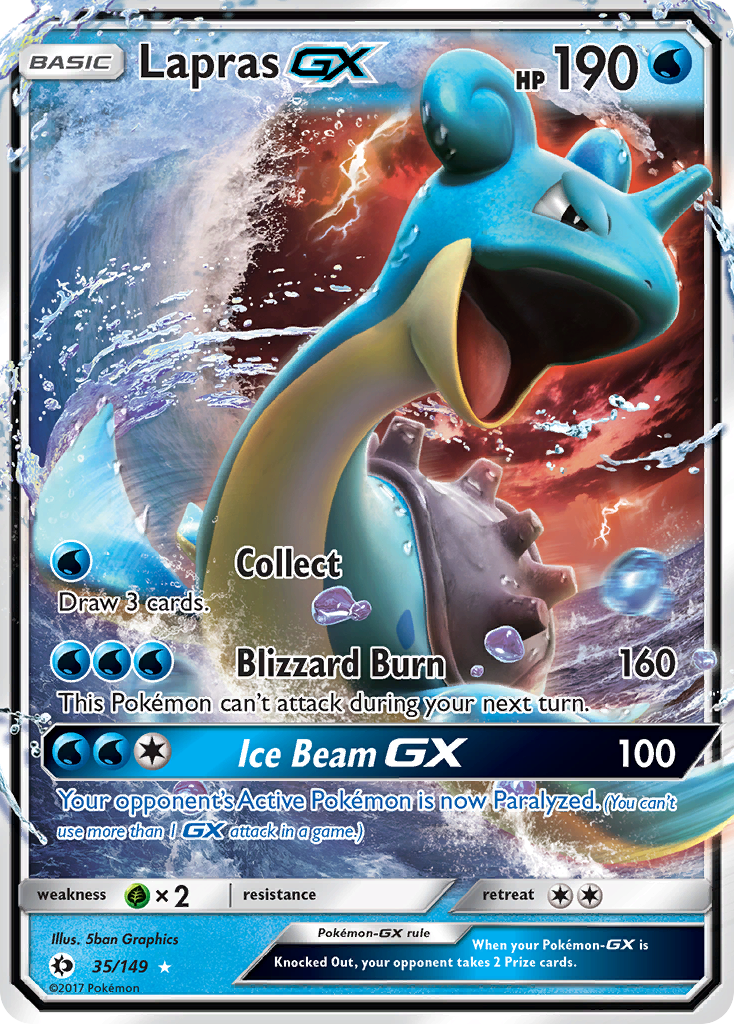 Lapras GX (35/149) [Sun & Moon: Base Set] - Pokémon - Card Brawlers | Quebec | Canada |