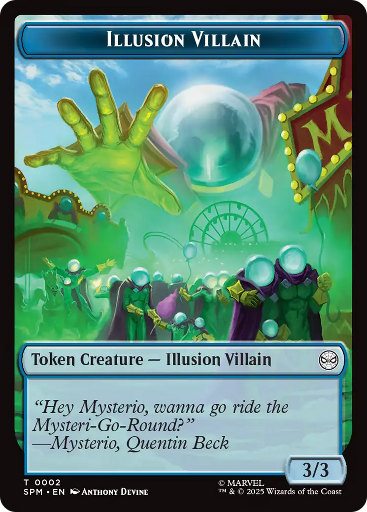 Spider // Illusion Villain Double-Sided Token [Marvel's Spider-Man Tokens] - Magic: The Gathering - Card Brawlers | Quebec | Canada |