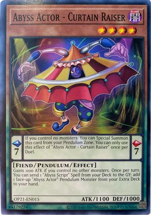 Abyss Actor - Curtain Raiser [OP21-EN015] Common - Yu-Gi-Oh! - Card Brawlers | Quebec | Canada |