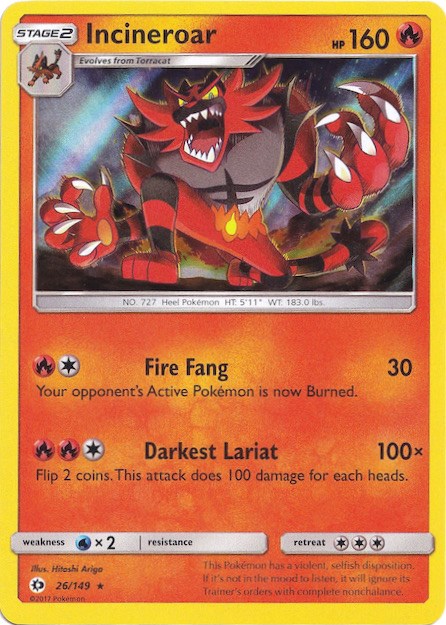 Incineroar (26/149) (Water Web Holo) [Sun & Moon: Base Set] - Pokémon - Card Brawlers | Quebec | Canada |