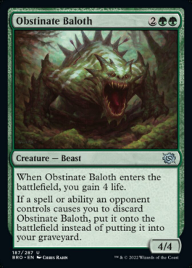 Obstinate Baloth [The Brothers' War] - Magic: The Gathering - Card Brawlers | Quebec | Canada |