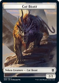 Cat Beast // Construct Double-Sided Token [Zendikar Rising Tokens] - Magic: The Gathering - Card Brawlers | Quebec | Canada |
