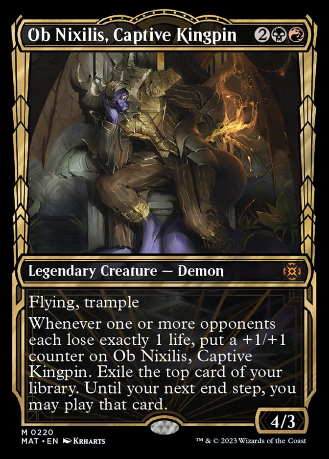 Ob Nixilis, Captive Kingpin (Showcase Halo Foil) [March of the Machine: The Aftermath] - Magic: The Gathering - Card Brawlers | Quebec | Canada |
