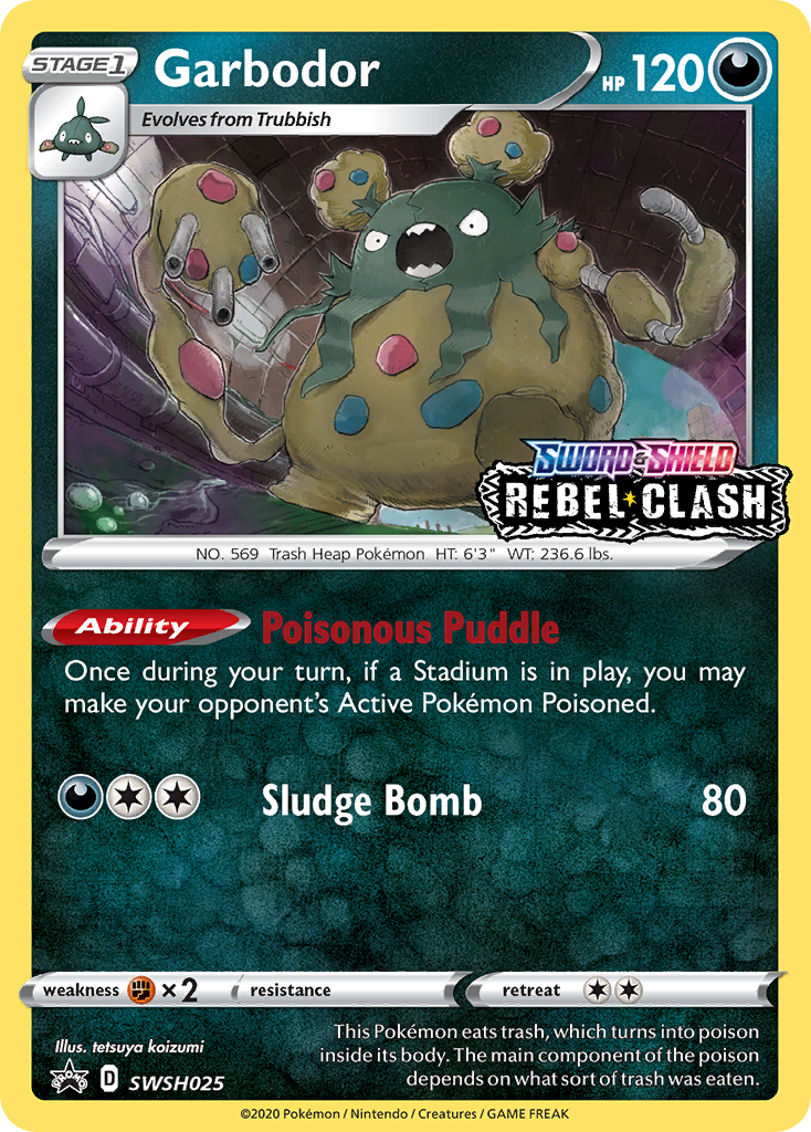 Garbodor (SWSH025) (Prerelease Promo) [Sword & Shield: Black Star Promos] - Pokémon - Card Brawlers | Quebec | Canada |