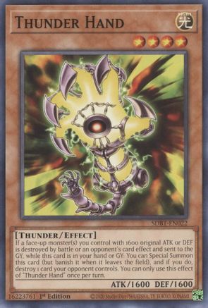 Thunder Hand [SDBT-EN022] Common - Yu-Gi-Oh! - Card Brawlers | Quebec | Canada |