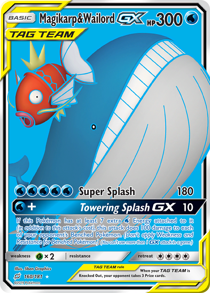 Magikarp & Wailord GX (160/181) [Sun & Moon: Team Up] - Pokémon - Card Brawlers | Quebec | Canada |
