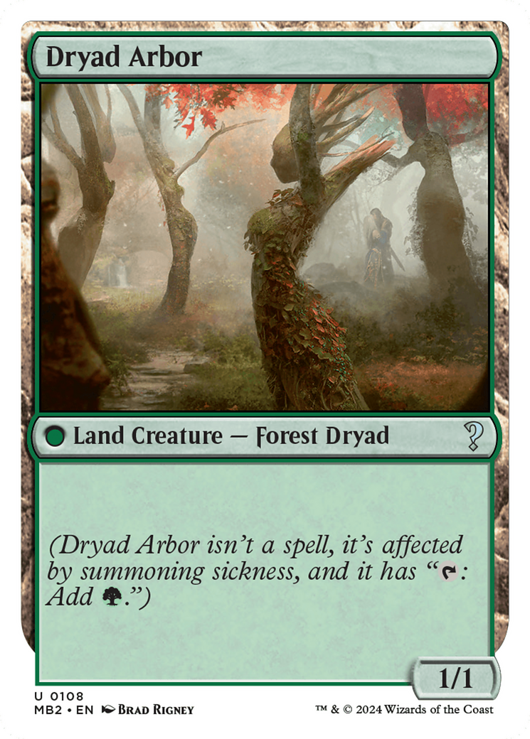 Dryad Arbor (White Border) [Mystery Booster 2] - Magic: The Gathering - Card Brawlers | Quebec | Canada |