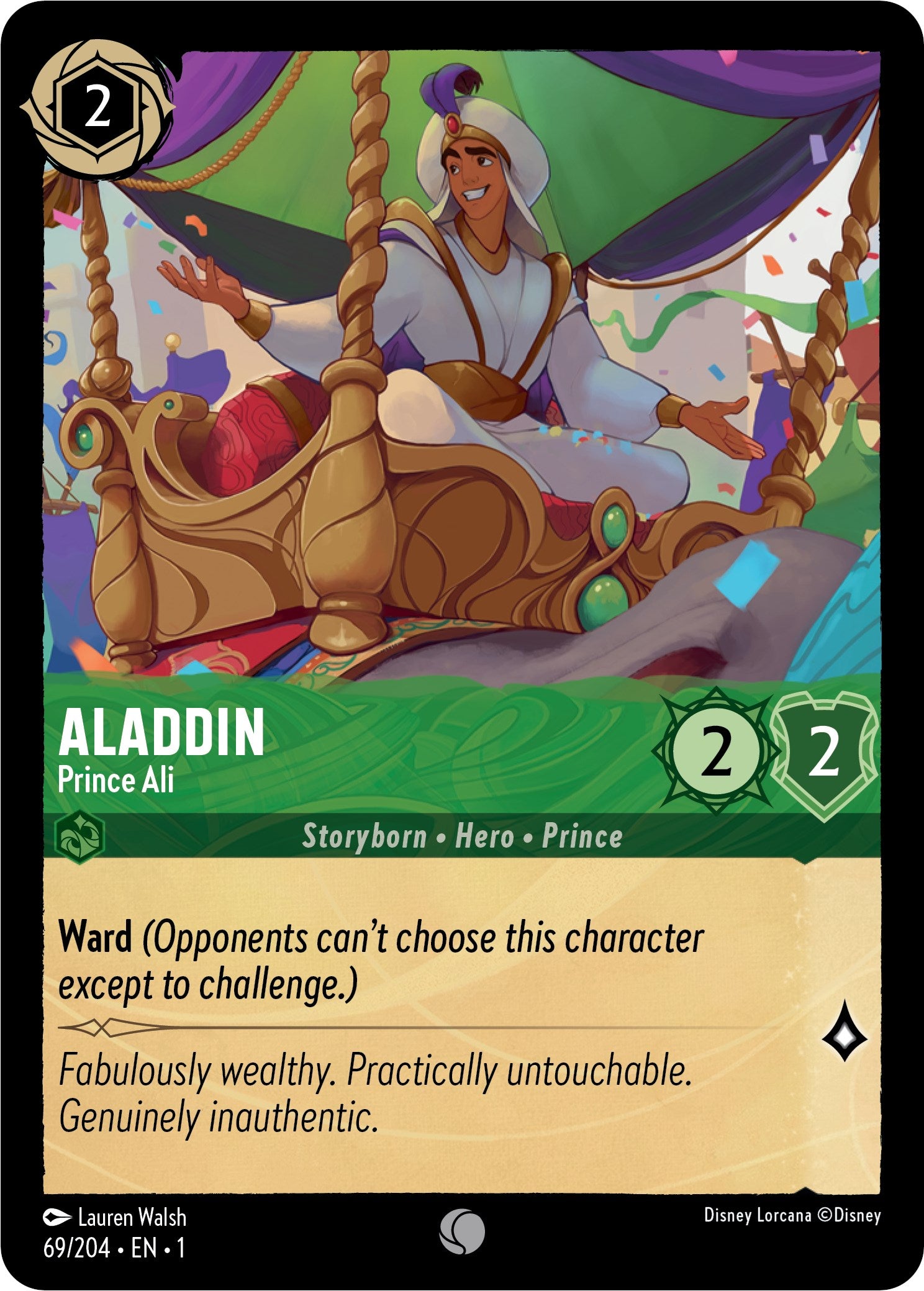 Aladdin - Prince Ali (69/204) [The First Chapter] - Disney - Card Brawlers | Quebec | Canada |