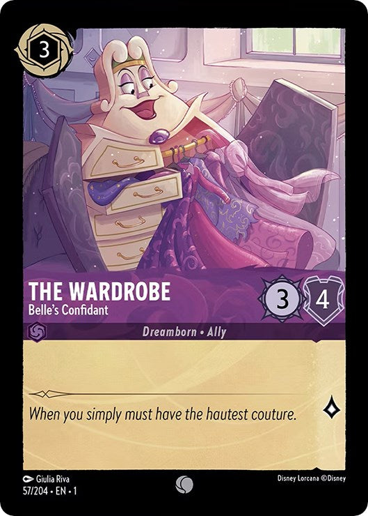 The Wardrobe - Belle's Confidant (57/204) [The First Chapter] - Disney - Card Brawlers | Quebec | Canada |