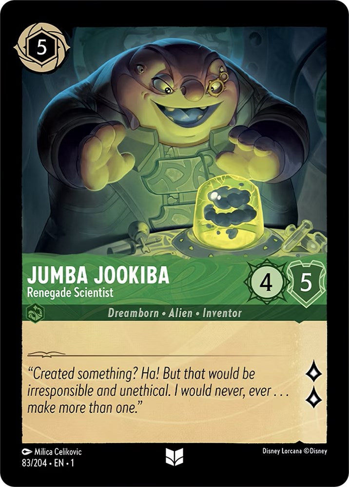 Jumba Jookiba - Renegade Scientist (83/204) [The First Chapter] - Disney - Card Brawlers | Quebec | Canada |