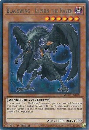 Blackwing - Elphin the Raven [MAZE-EN038] Rare - Yu-Gi-Oh! - Card Brawlers | Quebec | Canada |