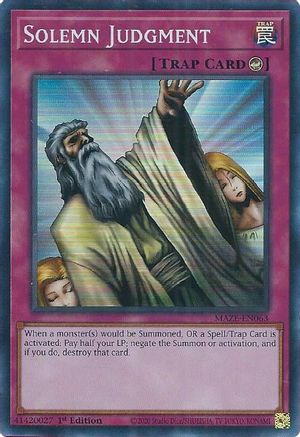 Solemn Judgment [MAZE-EN063] Super Rare - Yu-Gi-Oh! - Card Brawlers | Quebec | Canada |