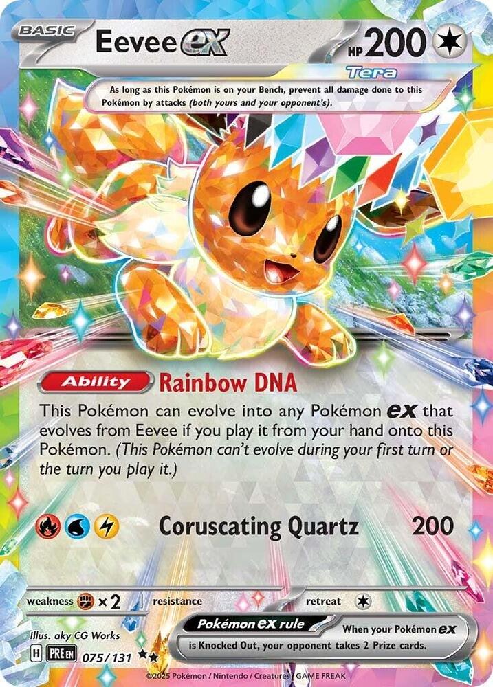 Eevee ex (075/131) [Scarlet & Violet: Prismatic Evolutions] - Pokémon - Card Brawlers | Quebec | Canada |