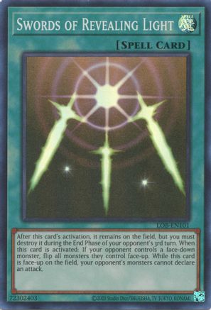 Swords of Revealing Light (25th Anniversary) [LOB-EN101] Super Rare - Yu-Gi-Oh! - Card Brawlers | Quebec | Canada |