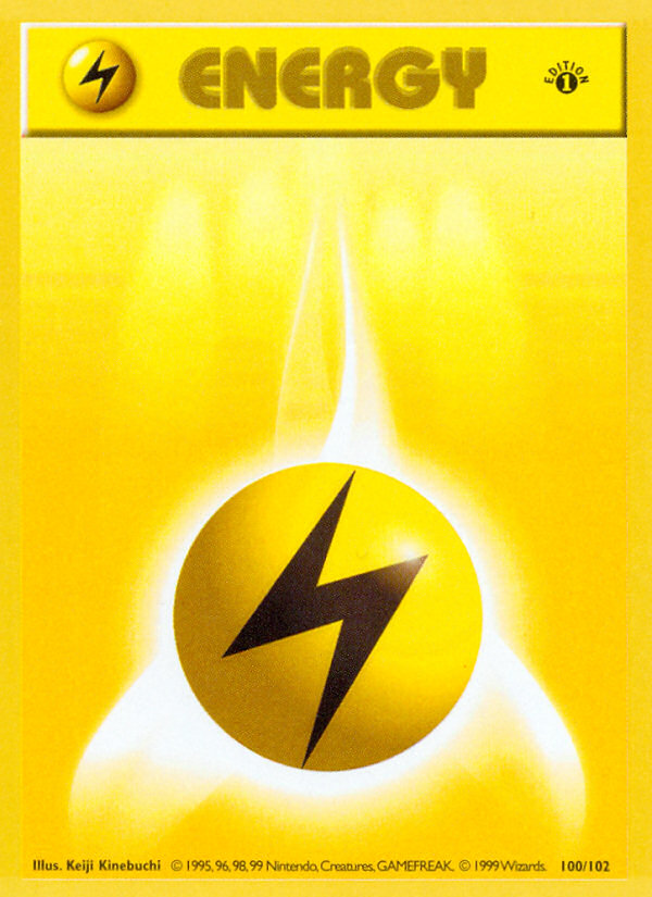 Lightning Energy (100/102) (Shadowless) [Base Set 1st Edition] - Pokémon - Card Brawlers | Quebec | Canada |