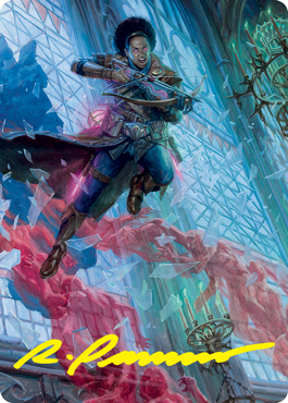 Kaya, Geist Hunter Art Card (Gold-Stamped Signature) [Innistrad: Crimson Vow Art Series] - Magic: The Gathering - Card Brawlers | Quebec | Canada |