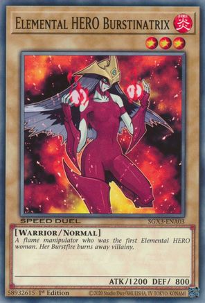 Elemental HERO Burstinatrix [SGX3-ENA03] Common - Yu-Gi-Oh! - Card Brawlers | Quebec | Canada |