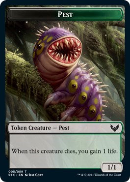 Elemental // Pest Double-Sided Token [Strixhaven: School of Mages Tokens] - Magic: The Gathering - Card Brawlers | Quebec | Canada |