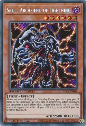 Skull Archfiend of Lightning [SGX3-ENE01] Secret Rare - Yu-Gi-Oh! - Card Brawlers | Quebec | Canada |