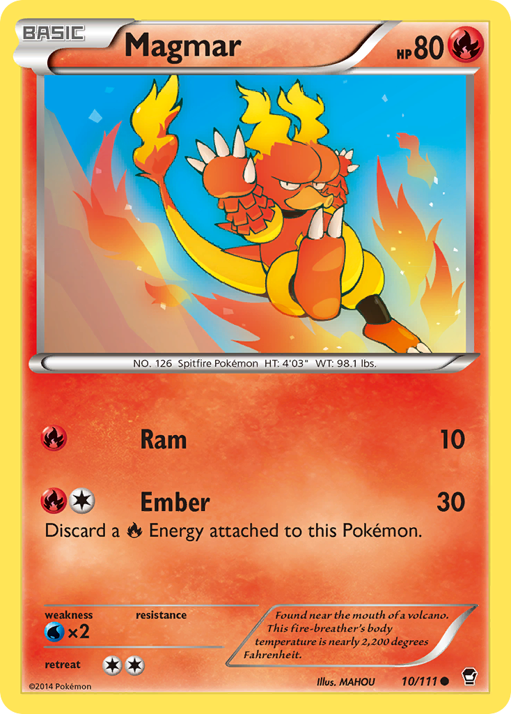 Magmar (10/111) [XY: Furious Fists] - Pokémon - Card Brawlers | Quebec | Canada |