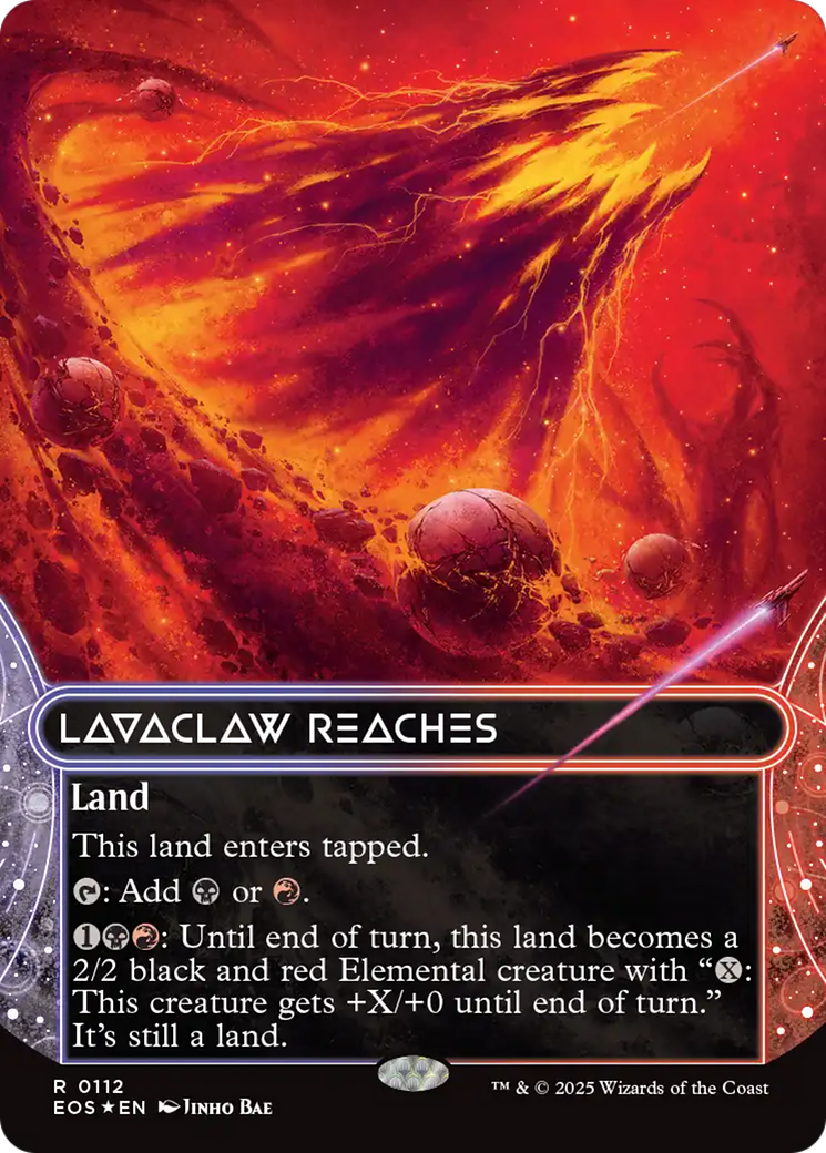 Lavaclaw Reaches (0112) (Borderless) (Galaxy Foil) [Edge of Eternities: Stellar Sights] - Magic: The Gathering - Card Brawlers | Quebec | Canada |