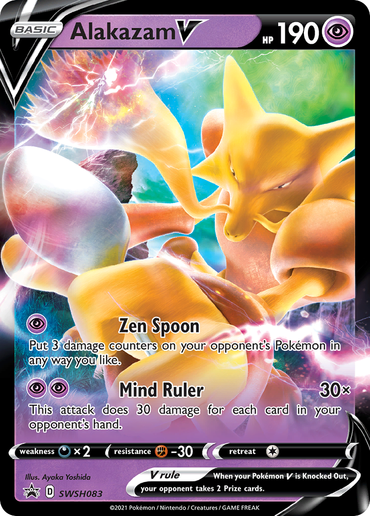 Alakazam V (SWSH083) (Jumbo Card) [Sword & Shield: Black Star Promos] - Pokémon - Card Brawlers | Quebec | Canada |