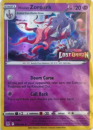 Hisuian Zoroark (076/196) (Lost Origin Stamp) [Sword & Shield: Lost Origin] - Pokémon - Card Brawlers | Quebec | Canada |