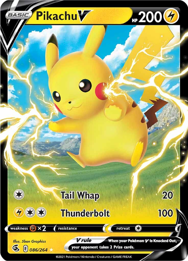 Pikachu V (086/264) [Sword & Shield: Fusion Strike] - Pokémon - Card Brawlers | Quebec | Canada |