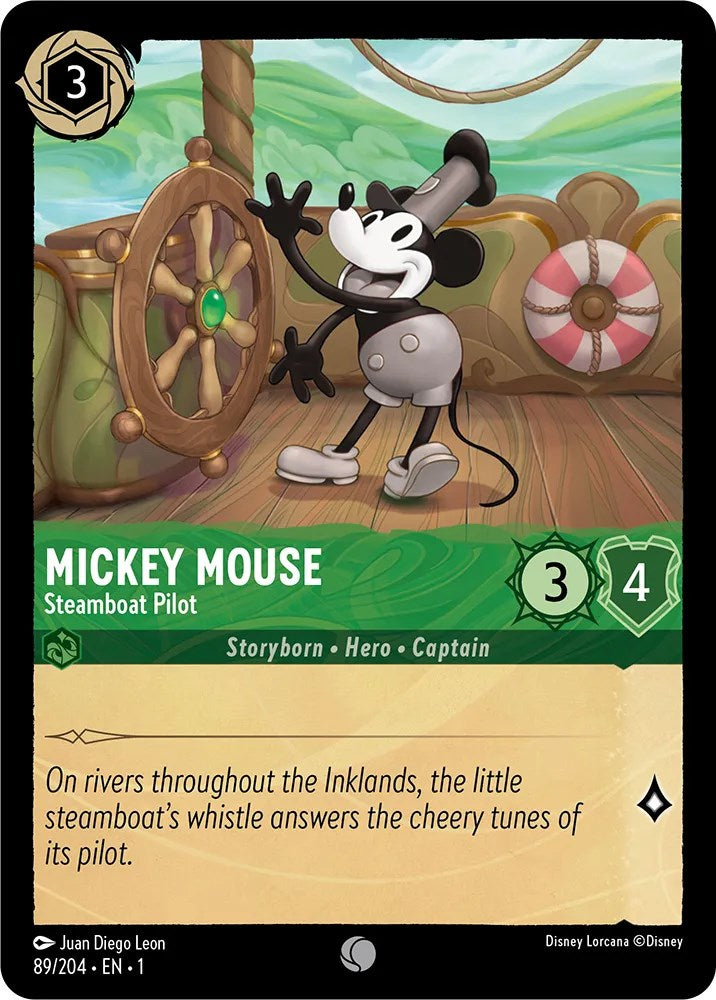 Mickey Mouse - Steamboat Pilot (89/204) [The First Chapter] - Disney - Card Brawlers | Quebec | Canada |