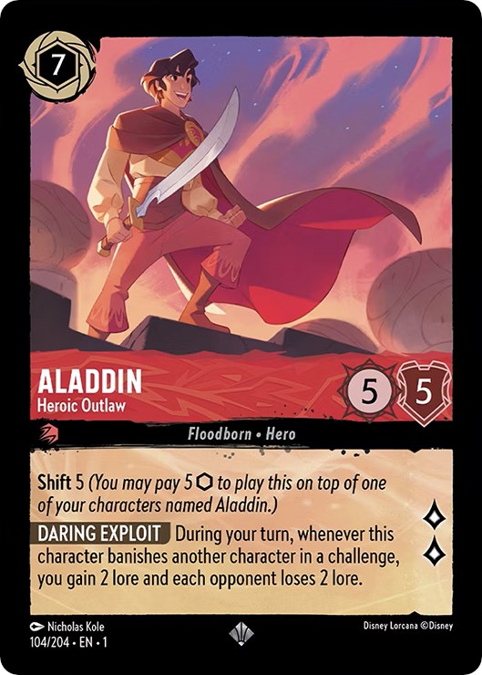 Aladdin - Heroic Outlaw (104/204) [The First Chapter] - Disney - Card Brawlers | Quebec | Canada |