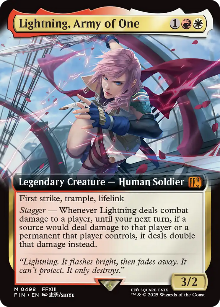 Lightning, Army of One (Extended Art) [FINAL FANTASY] - Magic: The Gathering - Card Brawlers | Quebec | Canada |