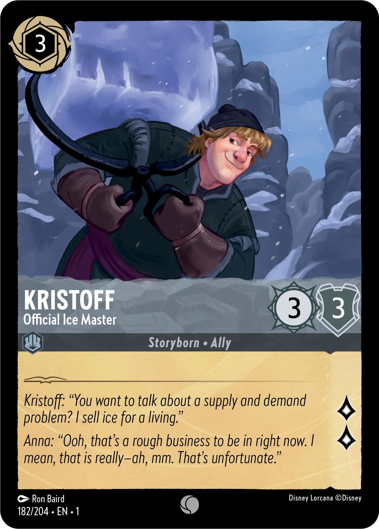 Kristoff - Official Ice Master (182/204) [The First Chapter] - Disney - Card Brawlers | Quebec | Canada |