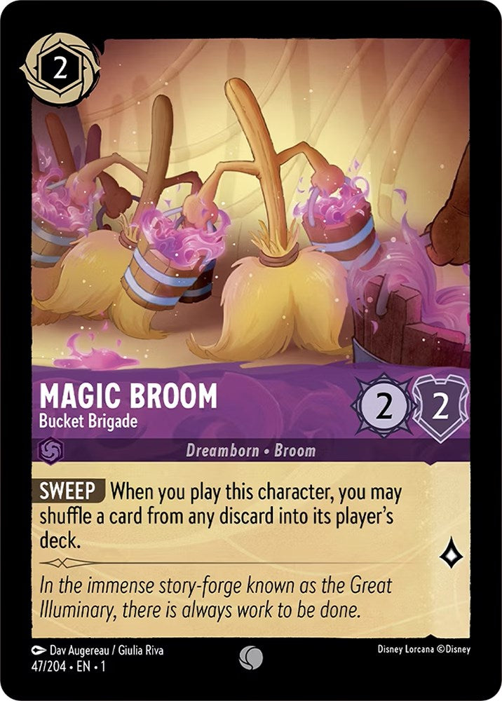 Magic Broom - Bucket Brigade (47/204) [The First Chapter] - Disney - Card Brawlers | Quebec | Canada |