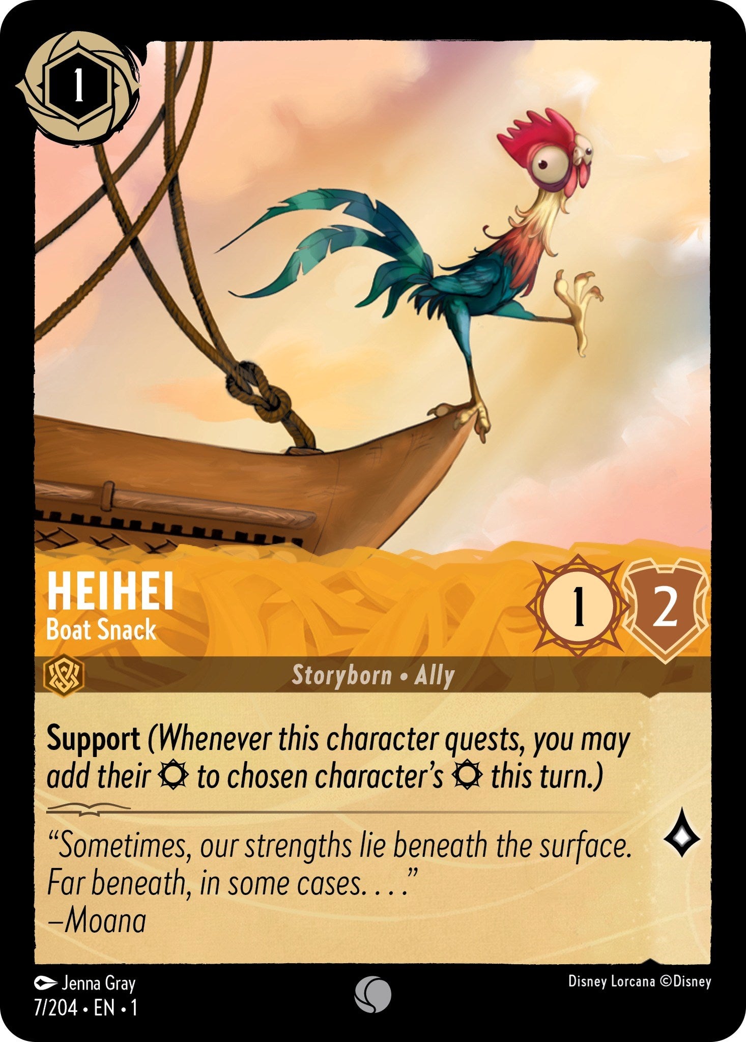 Heihei - Boat Snack (7/204) [The First Chapter] - Disney - Card Brawlers | Quebec | Canada |