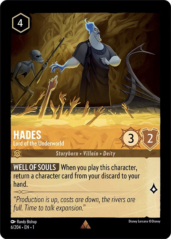 Hades - Lord of the Underworld (6/204) [The First Chapter] - Disney - Card Brawlers | Quebec | Canada |