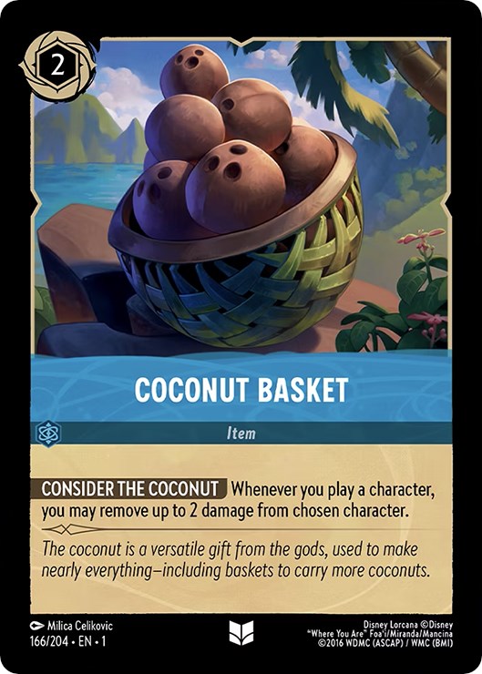 Coconut Basket (166/204) [The First Chapter] - Disney - Card Brawlers | Quebec | Canada |