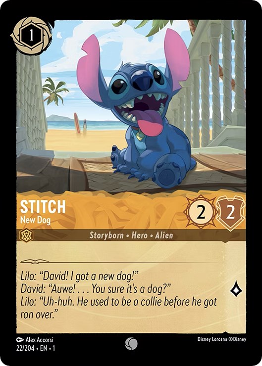 Stitch - New Dog (22/204) [The First Chapter] - Disney - Card Brawlers | Quebec | Canada |