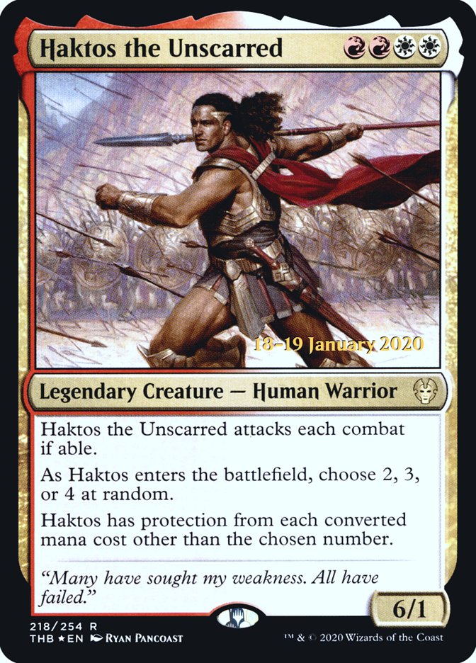 Haktos the Unscarred [Theros Beyond Death Prerelease Promos] - Magic: The Gathering - Card Brawlers | Quebec | Canada |