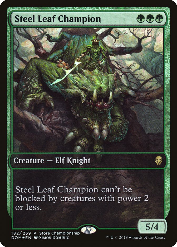 Steel Leaf Champion (Store Championship) (Full Art) [Dominaria Promos] - Magic: The Gathering - Card Brawlers | Quebec | Canada |