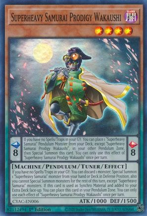 Superheavy Samurai Prodigy Wakaushi [CYAC-EN006] Super Rare - Yu-Gi-Oh! - Card Brawlers | Quebec | Canada |