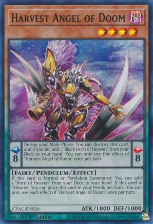 Harvest Angel of Doom [CYAC-EN026] Super Rare - Yu-Gi-Oh! - Card Brawlers | Quebec | Canada |